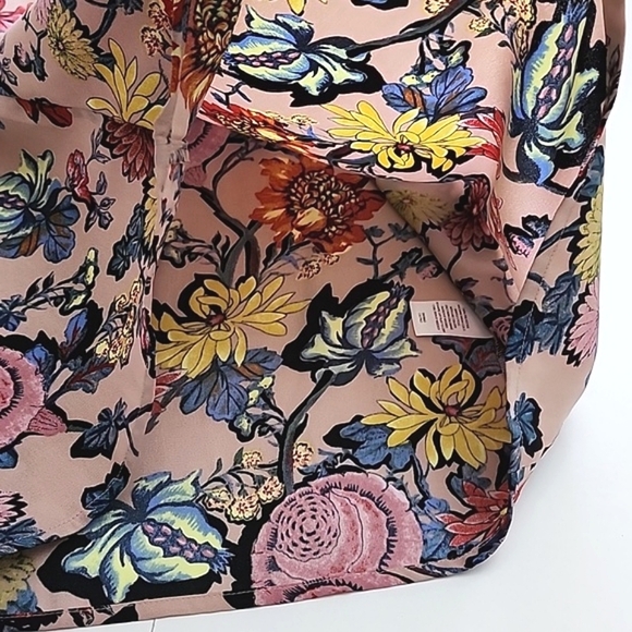 ⭐️3/ $30⭐️ Halogen Sleeveless Top Blouse Pink Puff Chintz Multi Floral Size S - Picture 8 of 13